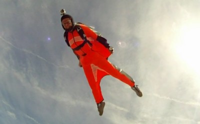 élève en initiation wingsuit